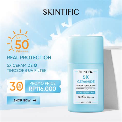 Skintific 5x Ceramide Serum Sunscreen Spf50 Pa 30ml Skincare