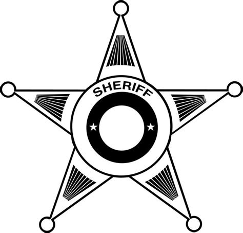 Sheriff Badge Gallery For Black And White Police Badge Clip Art Image