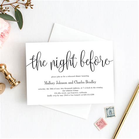 Free Printable Rehearsal Dinner Signs