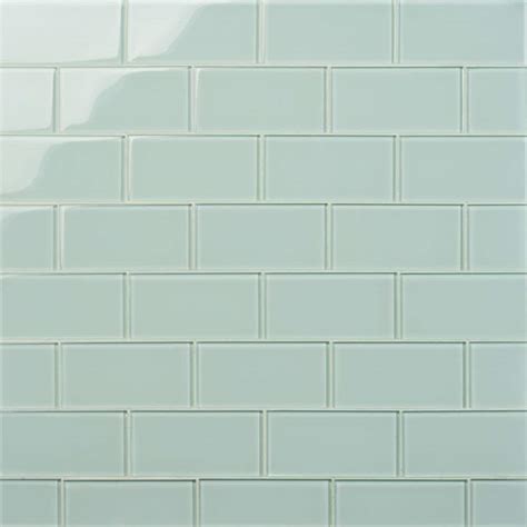 Ivy Hill Tile Contempo Seafoam 3 In X 31 In Polished Glass Mosaic
