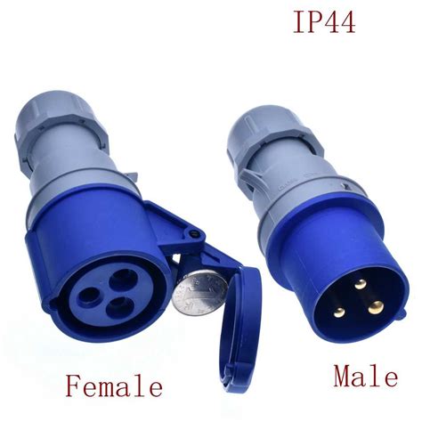 Blue Range 240v 16 Amp 3 Pin Industrial Site Plug And Sockets Ip44 2pe