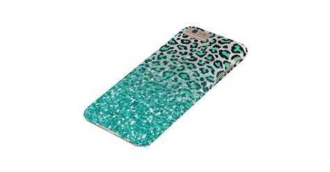 Trendy Summer Aqua Green Leopard Animal Print Barely There Iphone 6