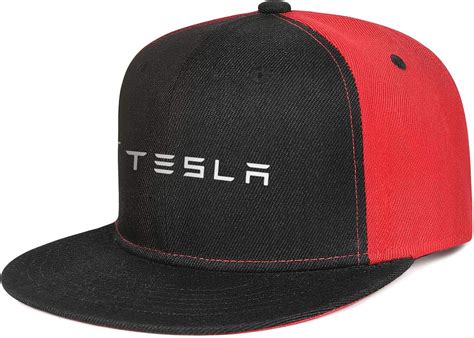 Trucker Hats Tesla Logo Cotton Snapback Fit Hip Hop Cap At Amazon Men