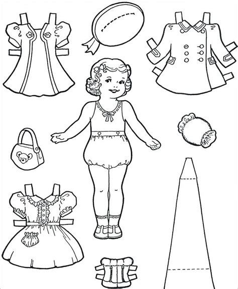 Free Printable Paper Doll Coloring Pages