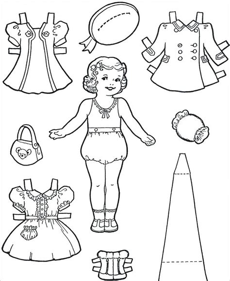 Paper Doll Template Best Coloring Pages For Kids