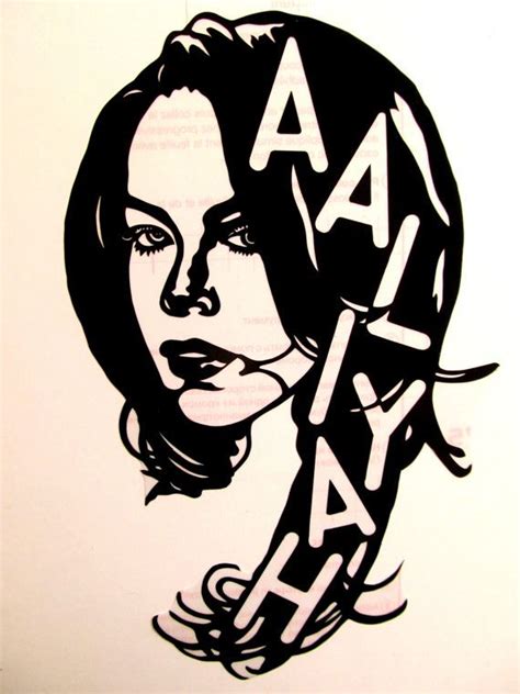 Aaliyah Pop Art Reusable Fabric Or Clear Vinyl Decal Decor Handmade