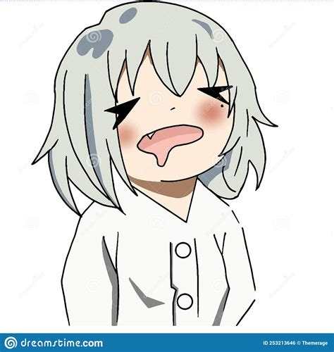 Anime Girl Crying And Upset But Very Cute Stock Vector Illustration