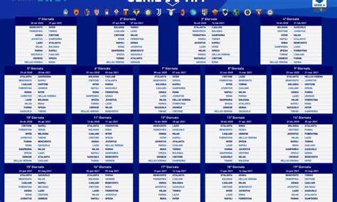 Consulta su virgilio sport il calendario completo dei gironi a, b e c della serie c 2020/2021. Serie A, tutto il calendario: la Juve parte con la Samp ...
