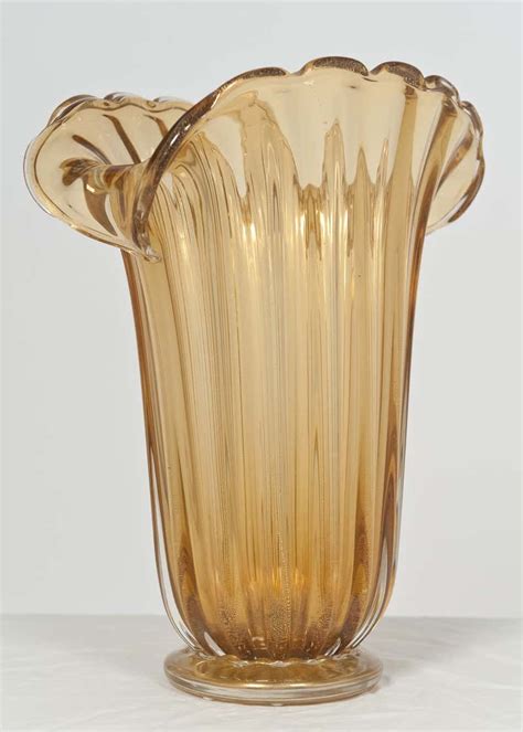 Mid Century Modern Twisted Spiral Amber Murano Glass Vase At 1stdibs
