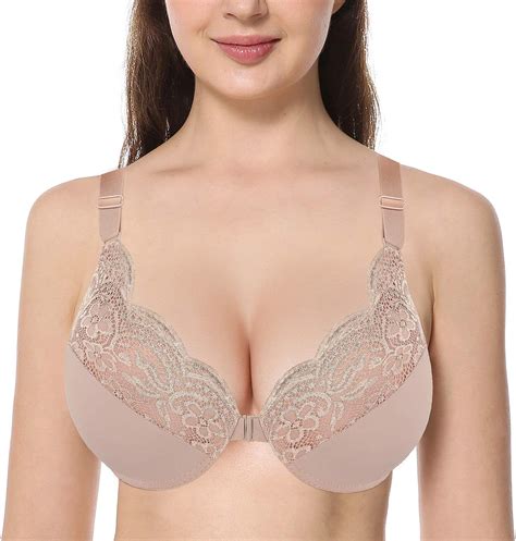 Xuesnrol Bras Front Closure For Women Plus Size Support Underwire Full Coverage Everyday Bra For