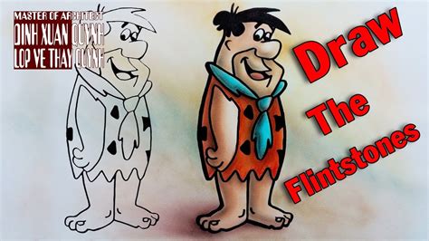 How To Draw The Flintstones Draw Fred Flintstone Steps Vẽ Người Rừng