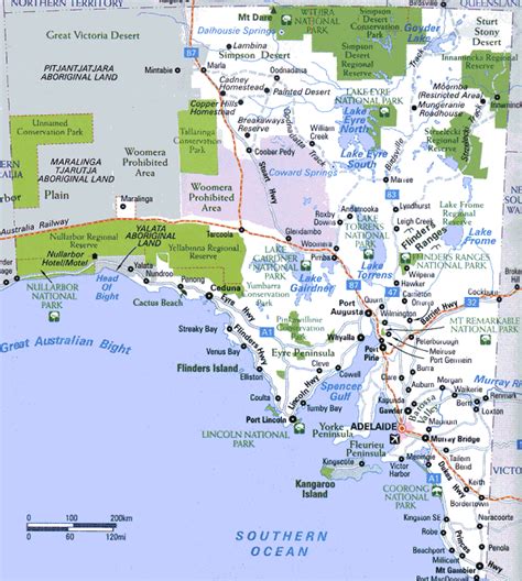 South Australia Region Map Map Of Australia Region Political