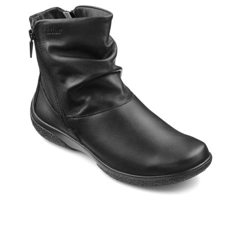 Hotter Whisper Womens Leather Wide Fit Ankle Boots Women From Charles