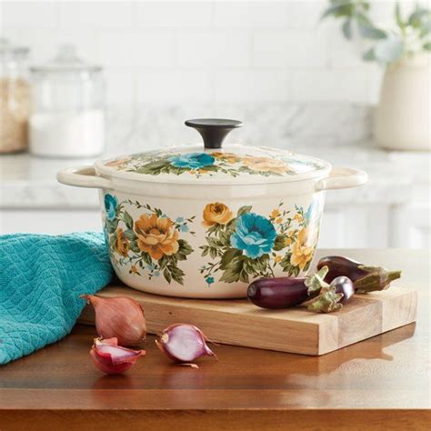 You can bake, cook or prep, in short, whatever you can do whatever you need cast iron pan: The Pioneer Woman Vintage Bloom 3-Quart Dutch Oven ...