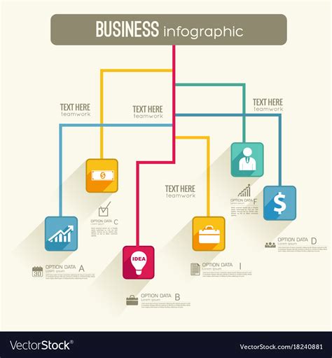 Infographic Business Workflow Template Royalty Free Vector