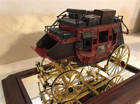 Franklin Mint Wells Fargo 1886 Overland Stagecoach Scale 116
