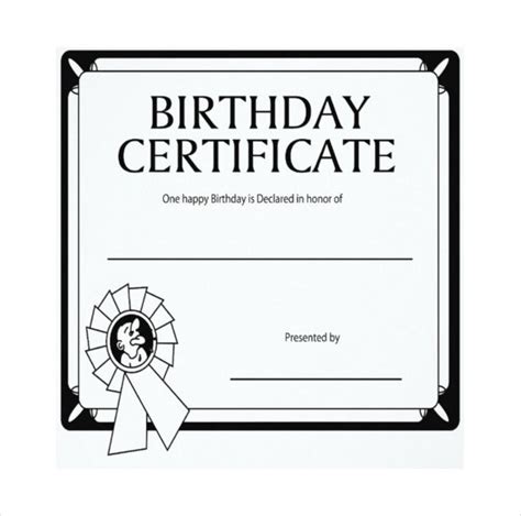 Birthday T Certificate Templates 16 Free Word Pdf Psd