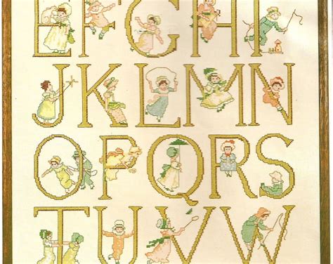 1979 Kate Greenaway Alphabet Counted Cross Stitch Kit By Lanarte Etsy