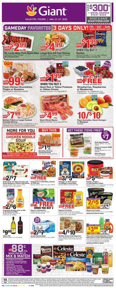 Giant Food Ad Circular - 01/21 - 01/27/2022 | Rabato