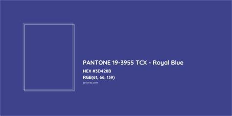 Pantone 19 3955 Tcx Royal Blue Complementary Or Opposite Color Name