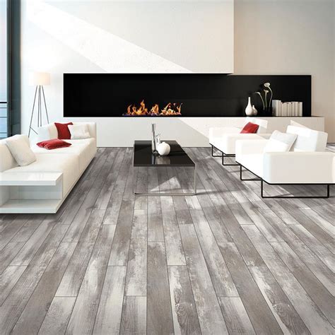 With quick and easy installation, it's the perfect flooring option for any room! Product Image 2 | Grey laminate flooring, Cheap flooring ...