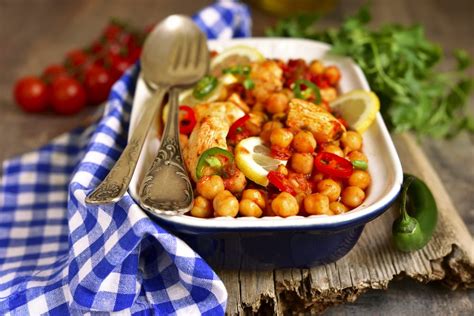 Ensalada De Garbanzos Con Tomate Y Pechuga De Pollo