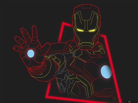 Iron Man Neon Hd Wallpaper Download
