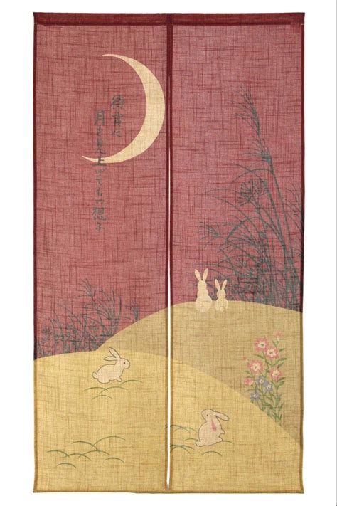 Made In Japan Noren Curtain Tapestry Shiki No Tsukimoon Uk