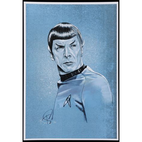 Tony Santiago Spock Star Trek 13x19 Signed Lithograph Pa