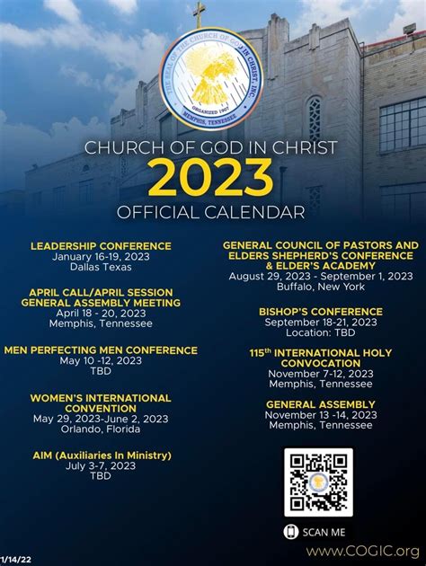 2023 Cogic Calendar Southern California 2nd Ecclesiastical Jurisdiction