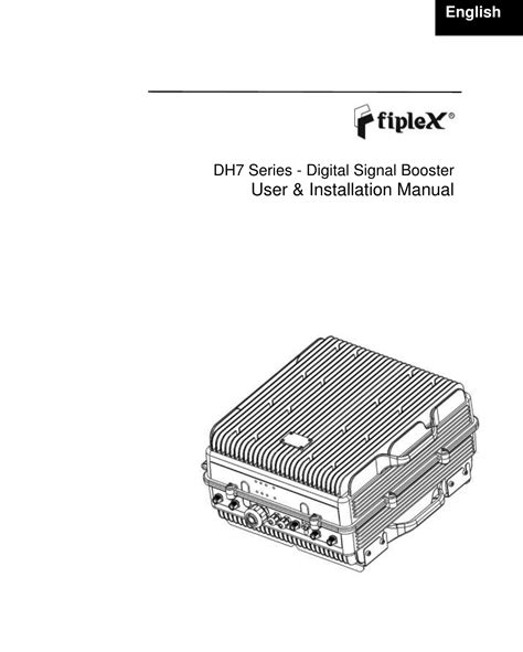 Fiplex Communications Dh Bi Directional Amplifier User Manual Tetra
