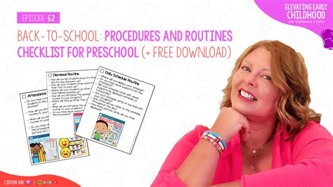 Procedures And Routines Checklist For The 1st Day Of Preschool