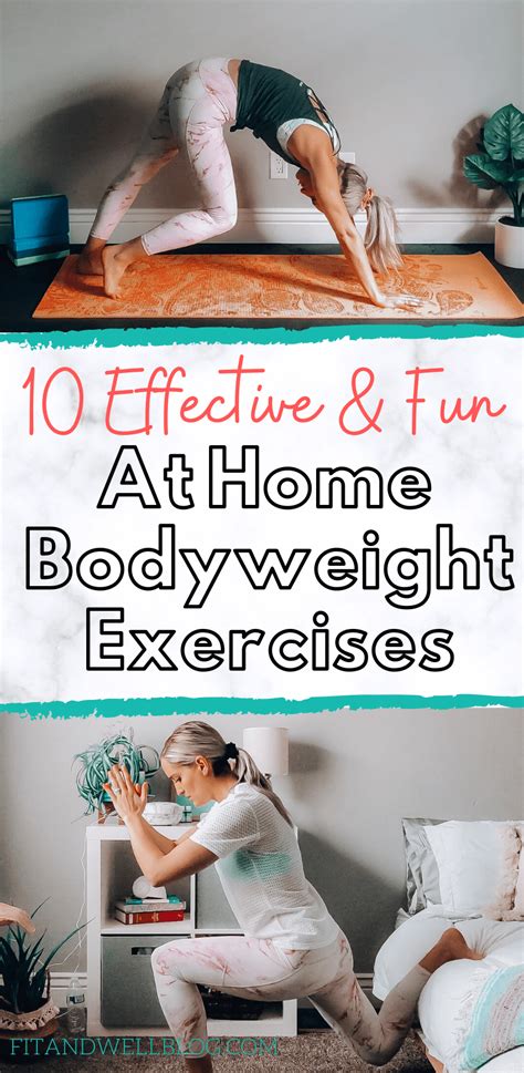 10 Effective And Fun At Home Bodyweight Exercises To Try In 2020 Bodyweight Workout Exercise