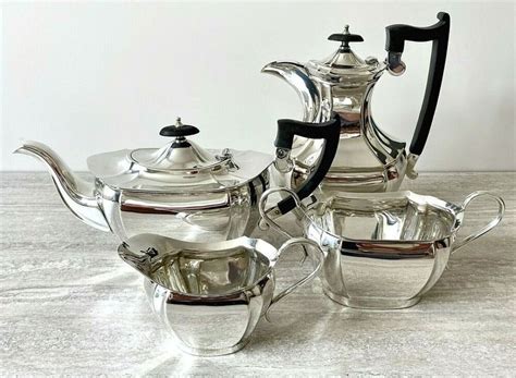 Silver Plate Four Piece Tea Service Sheffield Plate Circa 1920