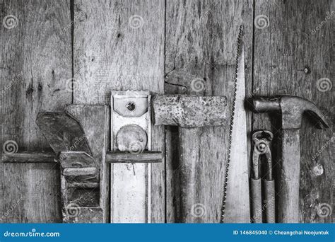 Black And White `tools For Builders Stock Photo Image Of Holds
