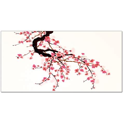 Large Pink And White Canvas Pictures Of Cherry Blossom
