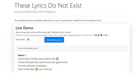 AI Song Lyrics Generator for Inspiration : Songwriting