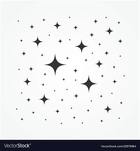 Icon Sparkles Stars Pattern Royalty Free Vector Image