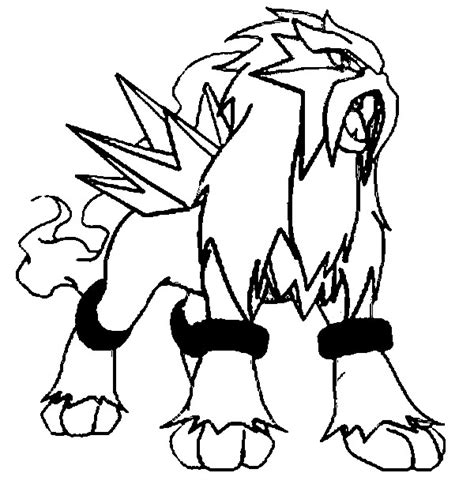 Entei from pokemon coloring pages. Entei Coloring Page at GetColorings.com | Free printable ...