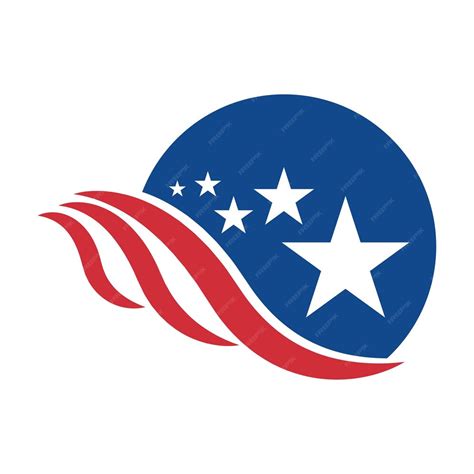 Premium Vector American Flag Logo Concept Design