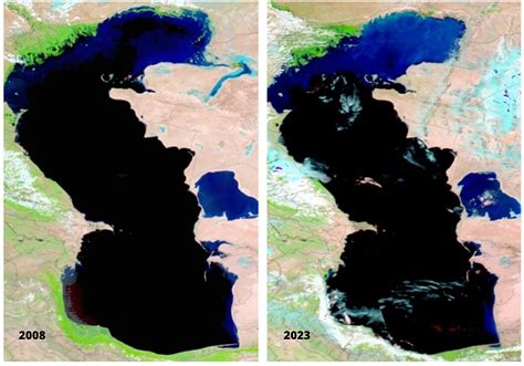Satellite Images Show Level Of Caspian Sea Dropping The Astana Times
