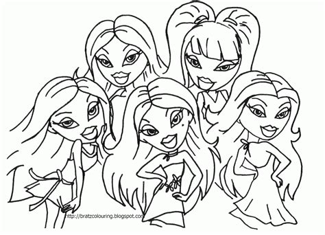 Bratz Coloring Pages Bratz Colouring In Sheets