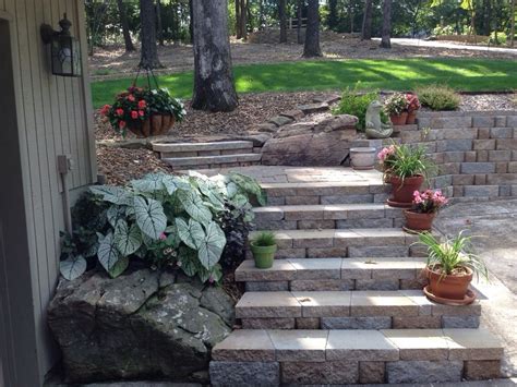 Patios With Fire Pits And Steps Craftsman Landscape Other By