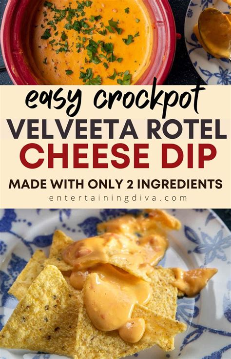 Easy Crockpot Velveeta Rotel Cheese Dip Entertaining Diva Rotel