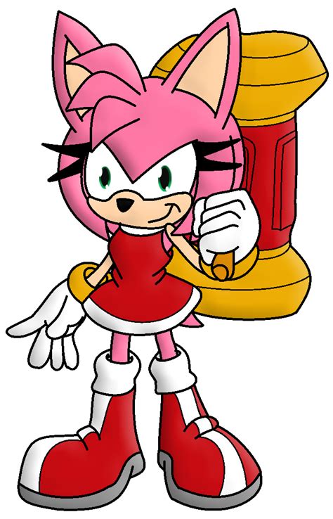 Coloured Amy Rose By Mattmiles On Deviantart