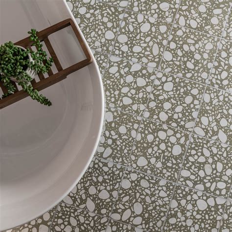Mizuki Fern Terrazzo Ceramic Tiles Walls And Floors