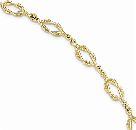 14kt Yellow Gold Polished Fancy Link Bracelet Jewelry