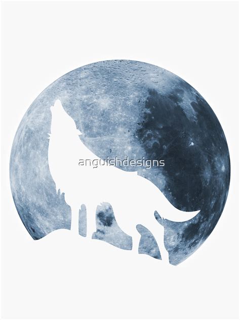 Howling Wolf Sticker For Sale By Anguishdesigns Redbubble