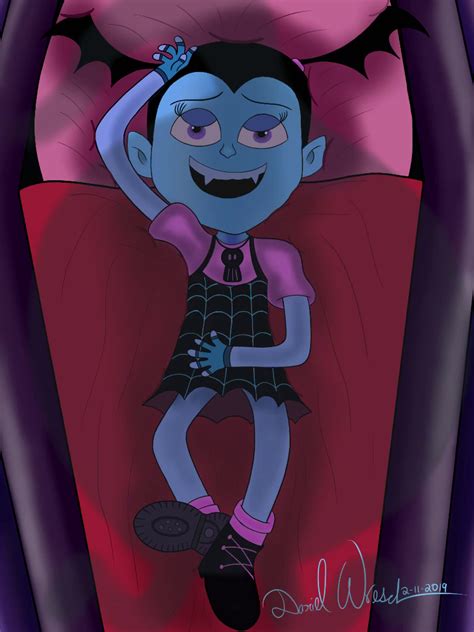Hot Vampirina Layin Down In Her Bed By Dannywresch On Deviantart Hot Disney Characters Art