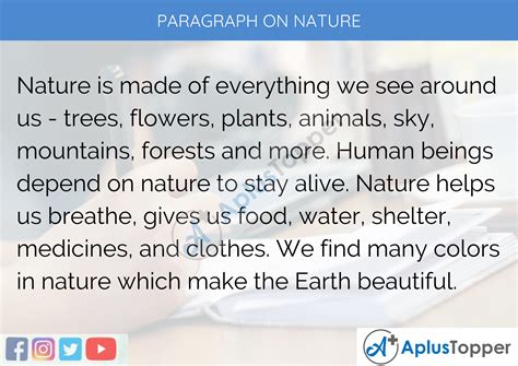 Paragraph On Nature 100 150 200 250 To 300 Words For Kids Students